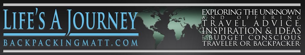 Custom Website Header Design: Backpacking Matt Concept 3 Custom Website Header Design: Backpacking Matt